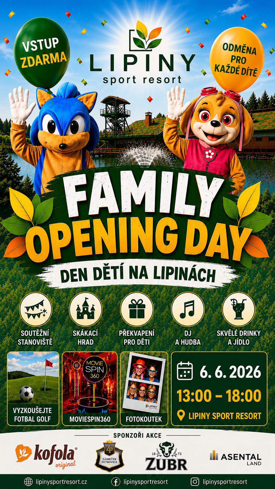 Family Opening Day - Den dětí na Lipinách